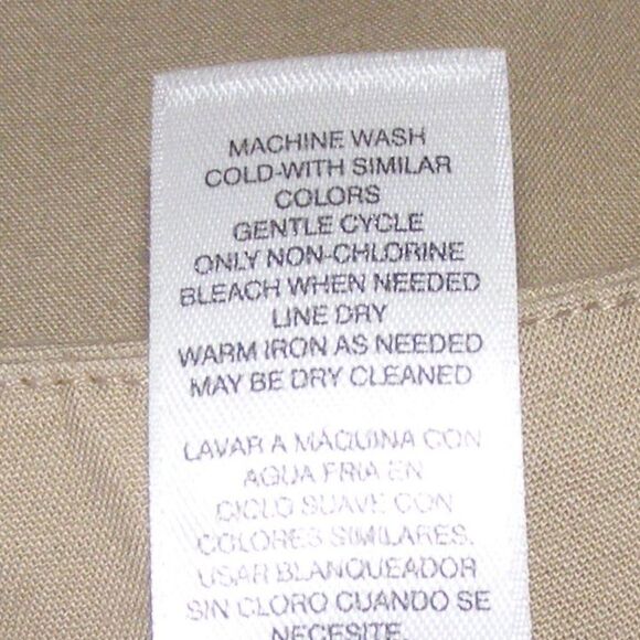 CHICO'S Modern Trousers, 0.5/S/6, Khaki Chinos, Zipper fly, Side elastic/panel - Picture 14 of 15